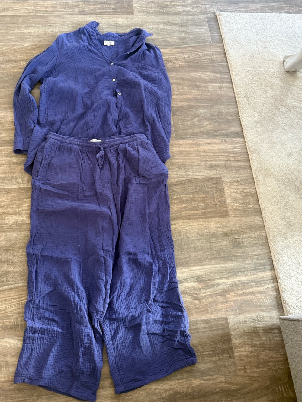 Jessica Simpson Men's Deep Blue Button-Front Jogger Pants